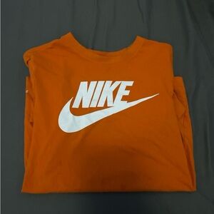 orange dri-fit nike tee